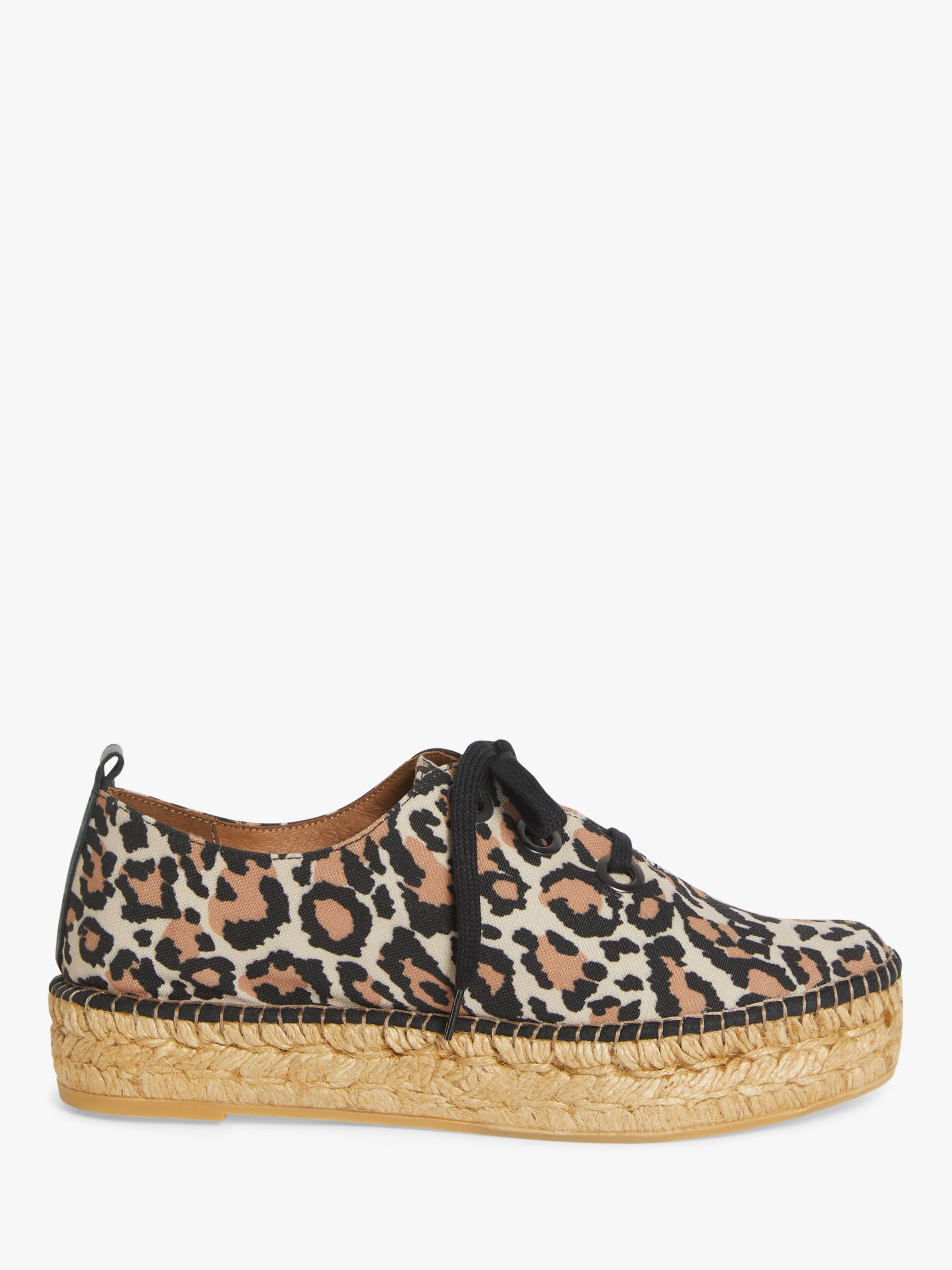 AND/OR Kimmy Espadrille Lace Up Shoes, Leopard Print