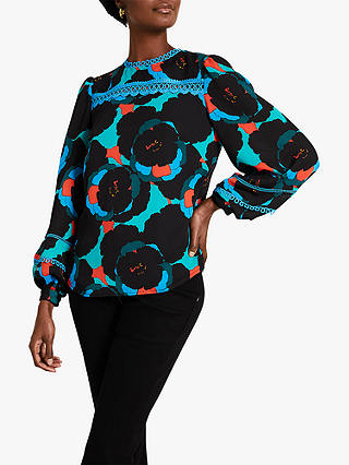 Damsel in a Dress Binx Abstract Floral Blouse, Multi