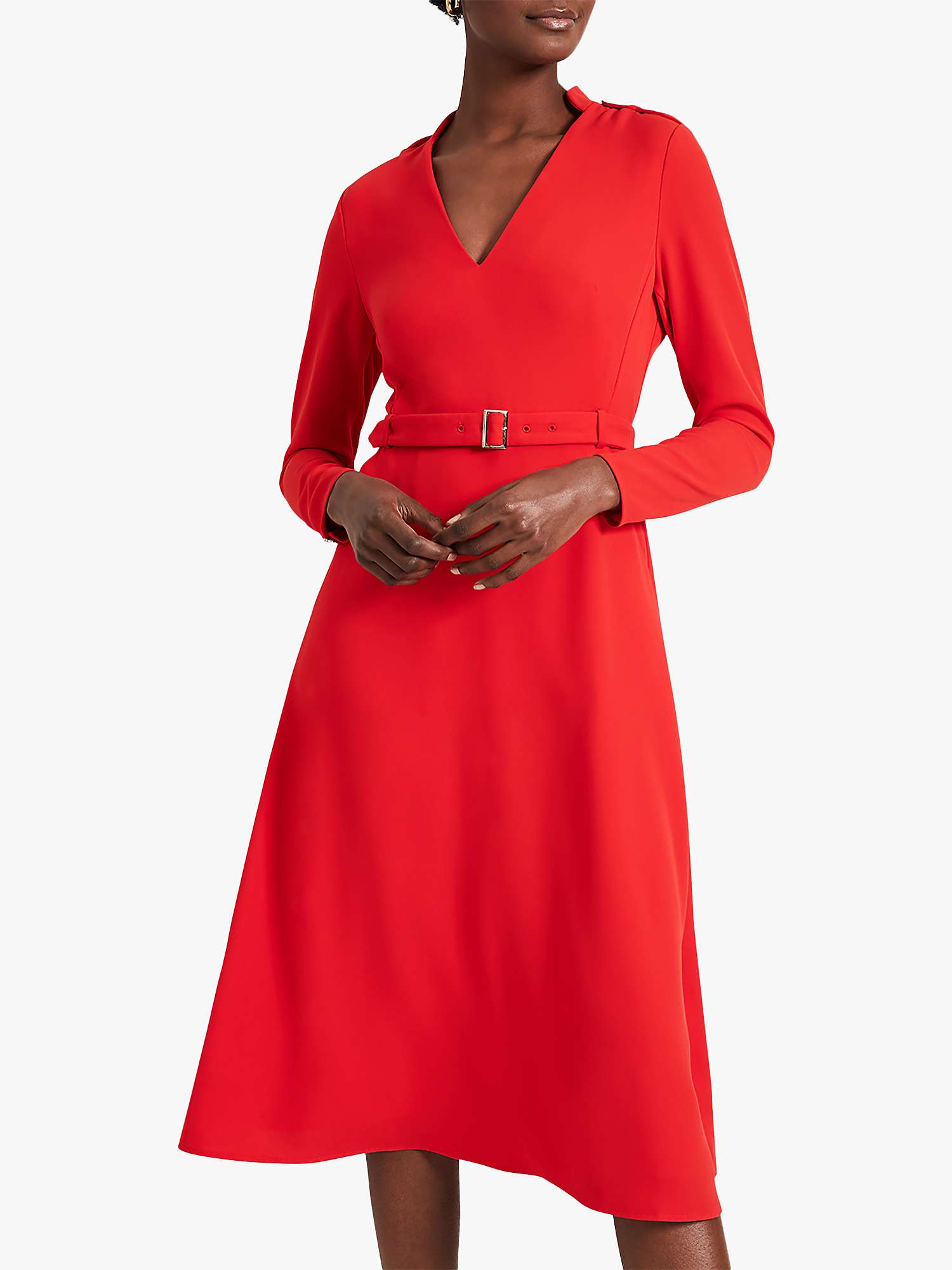 Buy Damsel in a Dress Kiana Fit and Flare Midi Dress, Orange Online at johnlewis.com
