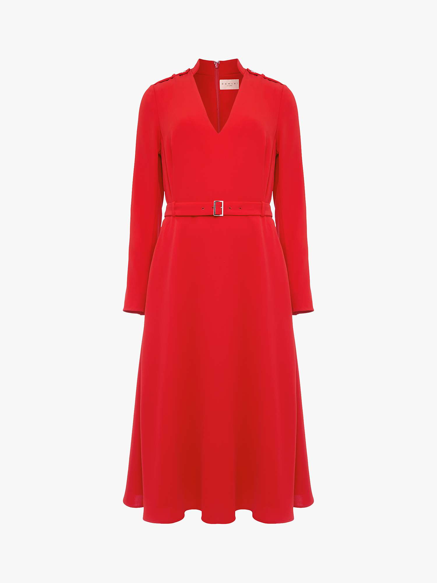 Buy Damsel in a Dress Kiana Fit and Flare Midi Dress, Orange Online at johnlewis.com
