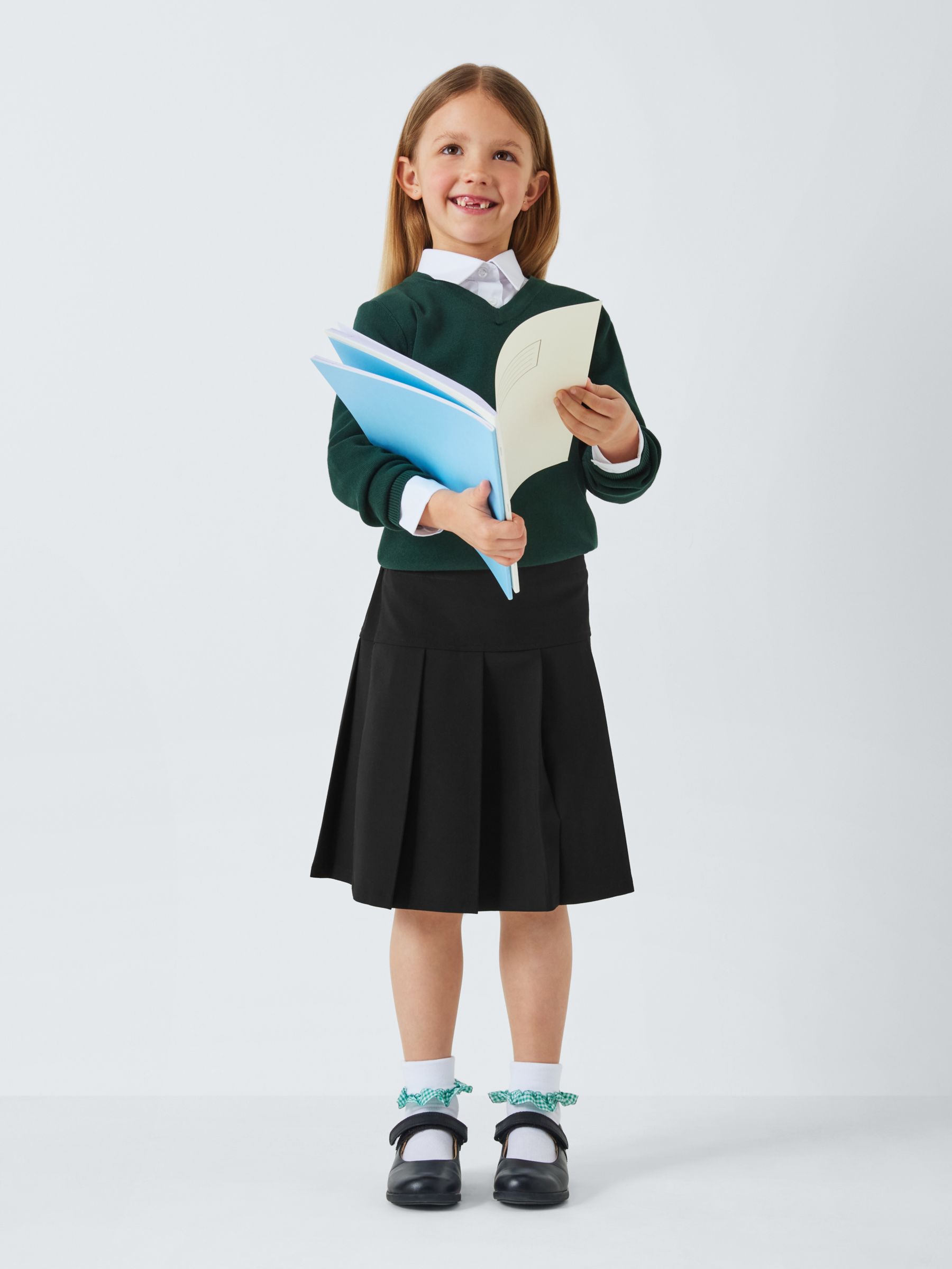 Buy John Lewis Girls' Adjustable Waist Panel Pleated School Skirt Online at johnlewis.com