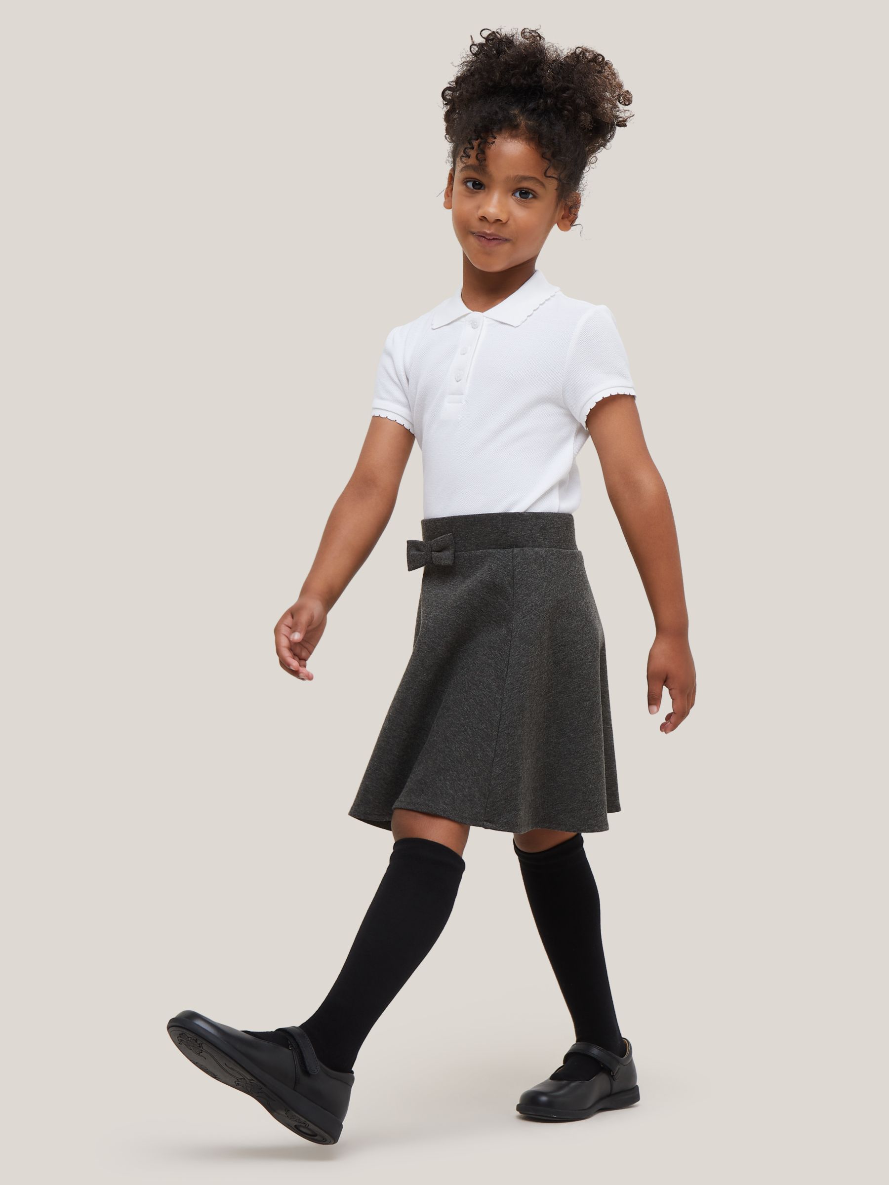 Buy John Lewis Girls' Skater School Skirt, Grey Online at johnlewis.com