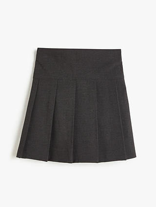 John Lewis Girls' Generous Fit Adjustable Waist Pleated Stain Resistant School Skirt