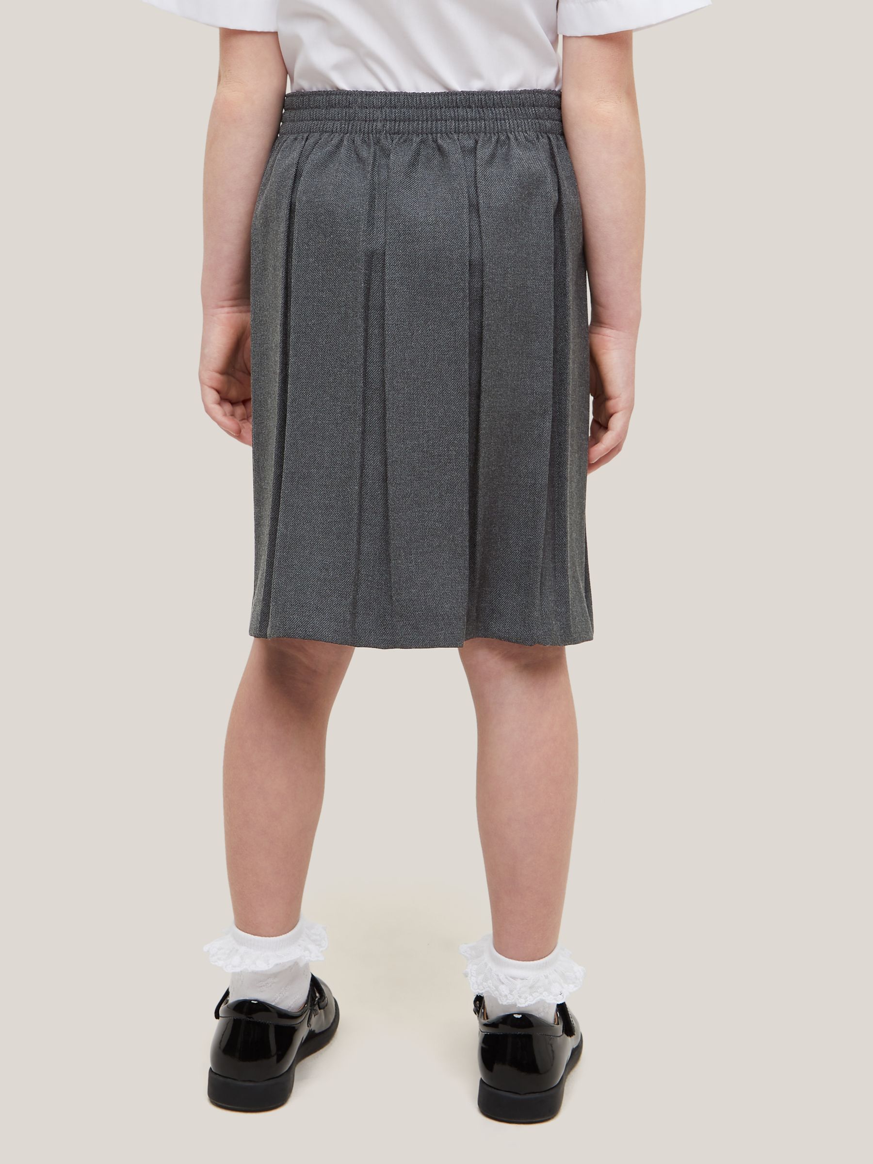 John Lewis Girls' Easy Care Pleated School Skirt, Grey at John Lewis ...