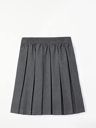 John Lewis Girls' Pleated School Skirt, Grey