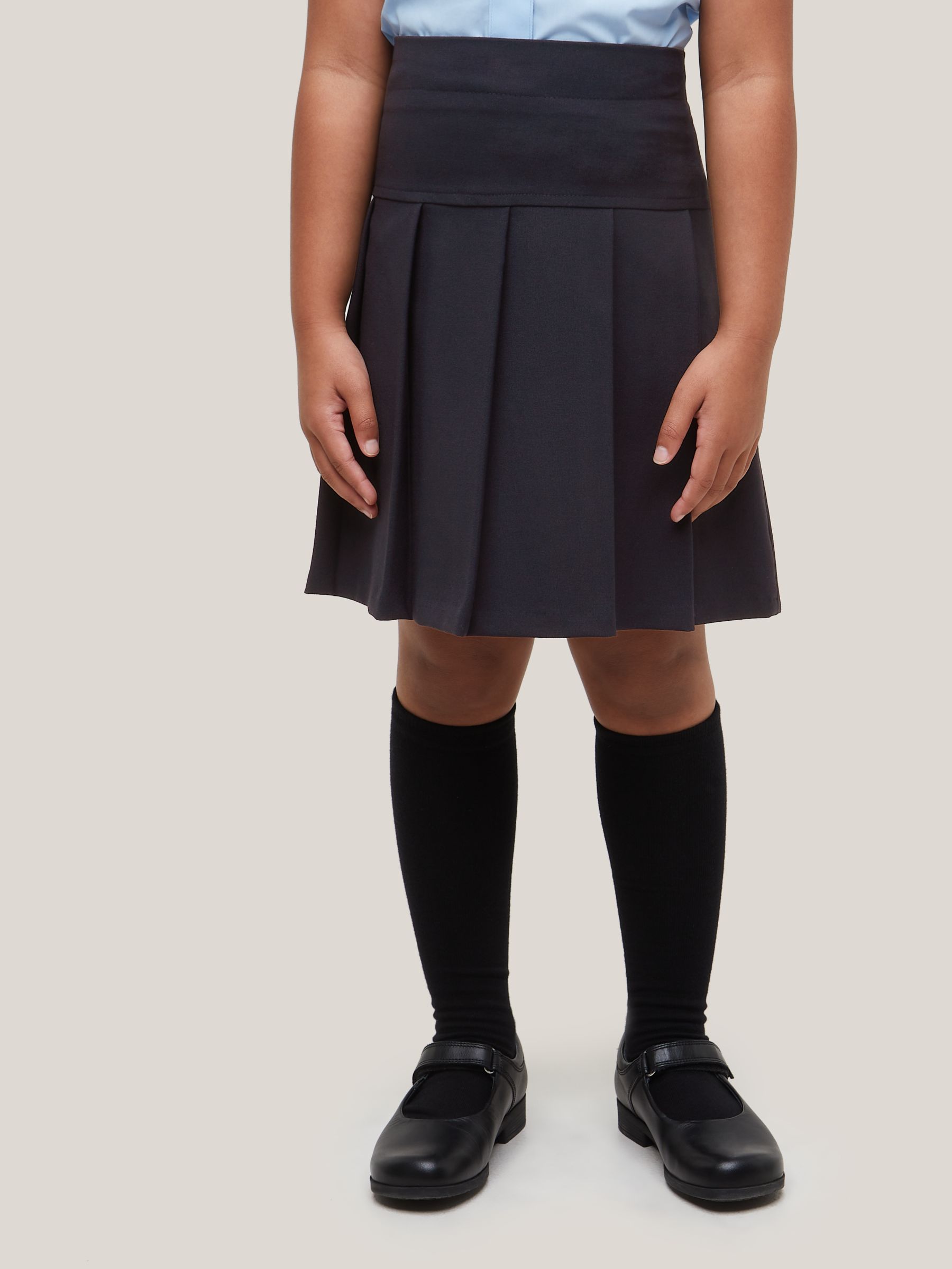 Trutex Black Senior Girls Stitch Down Pleat School Skirt
