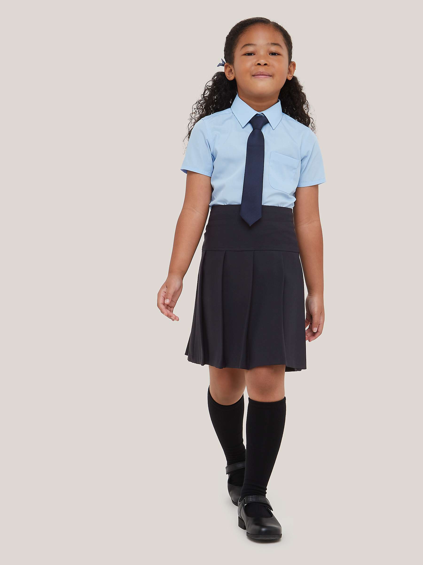 John Lewis Girls' Generous Fit Adjustable Waist Pleated Stain Resistant School  Skirt at John Lewis & Partners