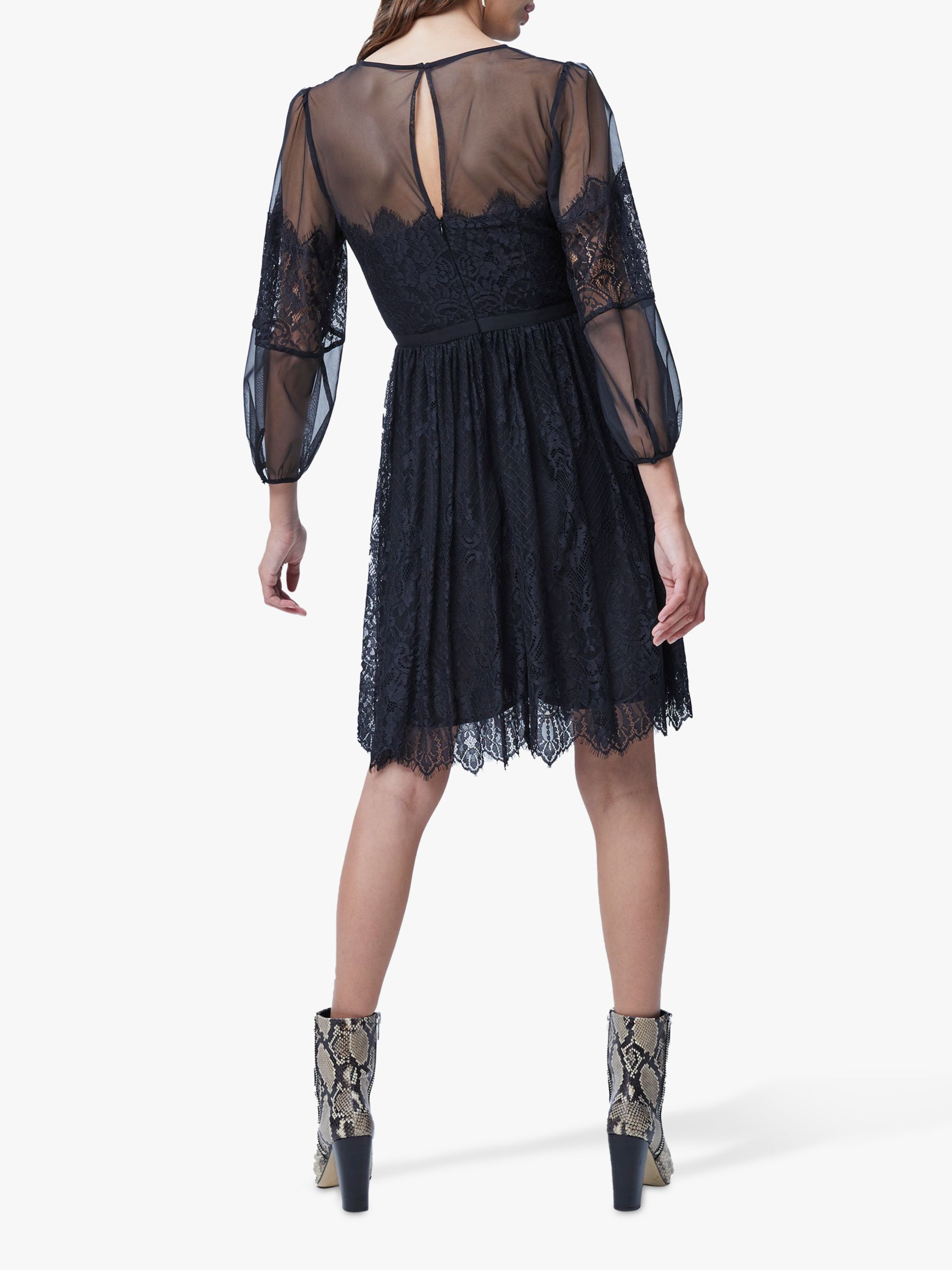 French Connection Chiara Lace Mini Dress, Black