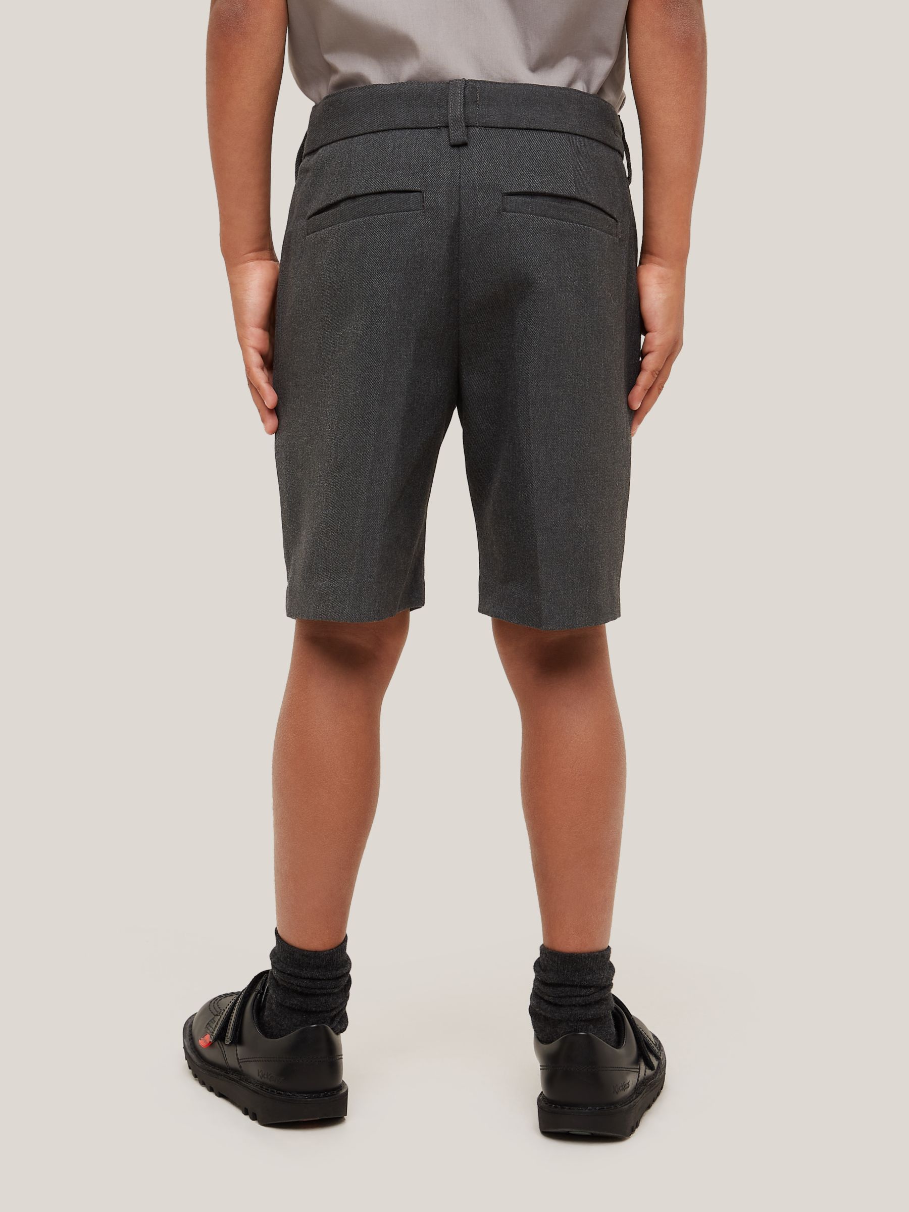 Buy John Lewis Boys' Adjustable Waist Slim Leg School Shorts, Grey Online at johnlewis.com