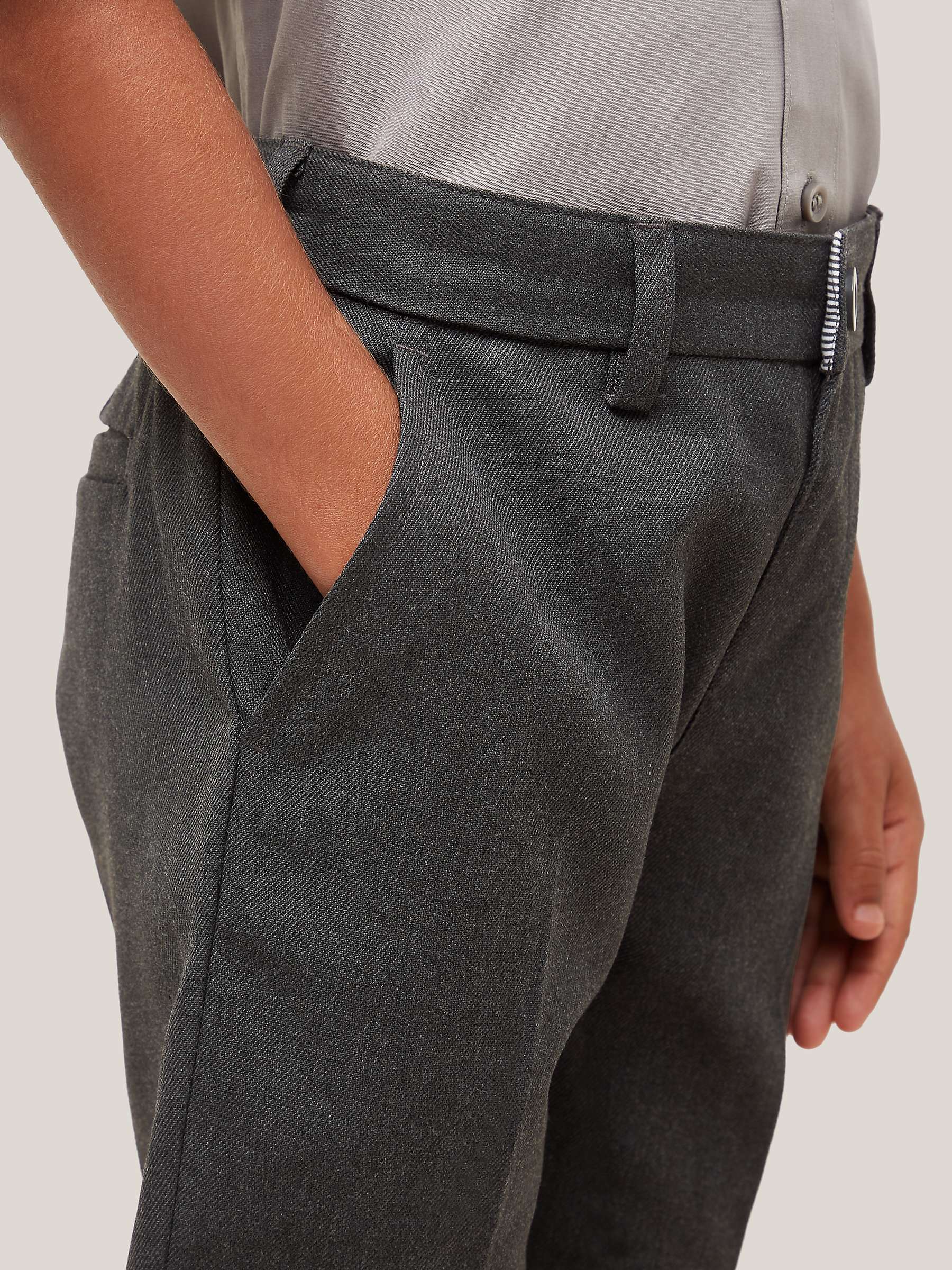 Buy John Lewis Boys' Adjustable Waist Slim Leg School Shorts, Grey Online at johnlewis.com