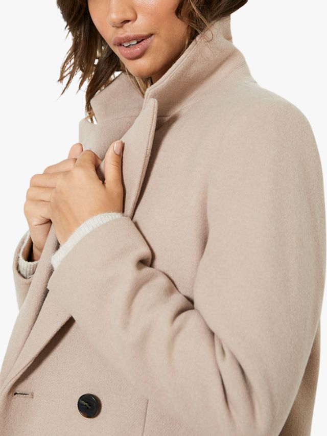 Double breasted sales coat beige