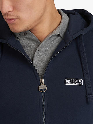 Barbour International Full Zip Hoodie, Navy