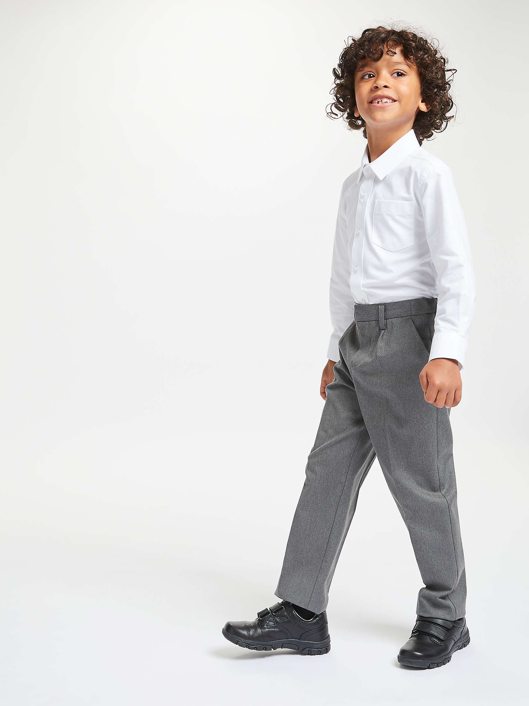 Buy John Lewis Boys' Adjustable Waist Straight Leg Cotton School Trousers Online at johnlewis.com