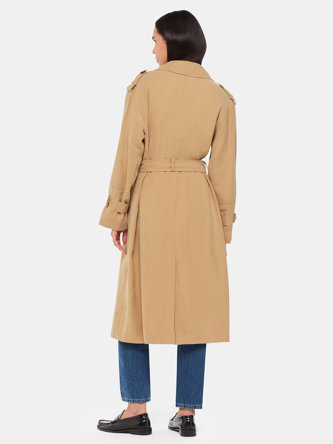 Whistles Riley Trench Coat, Neutral at John Lewis & Partners