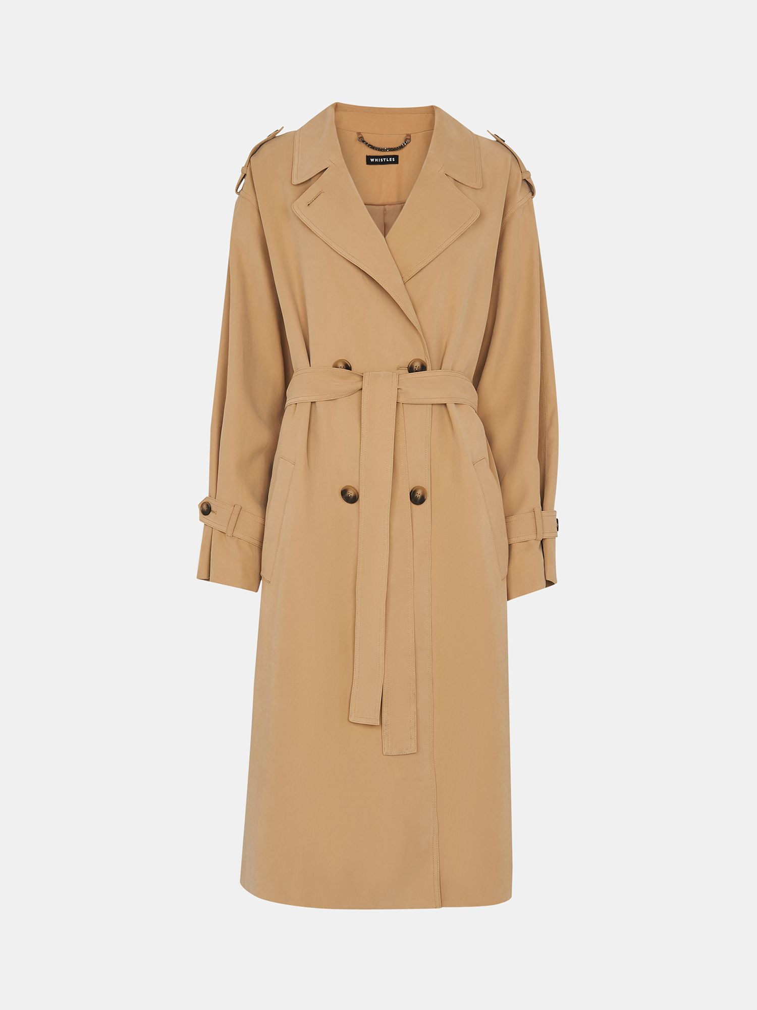 Whistles Riley Trench Coat, Neutral, 6