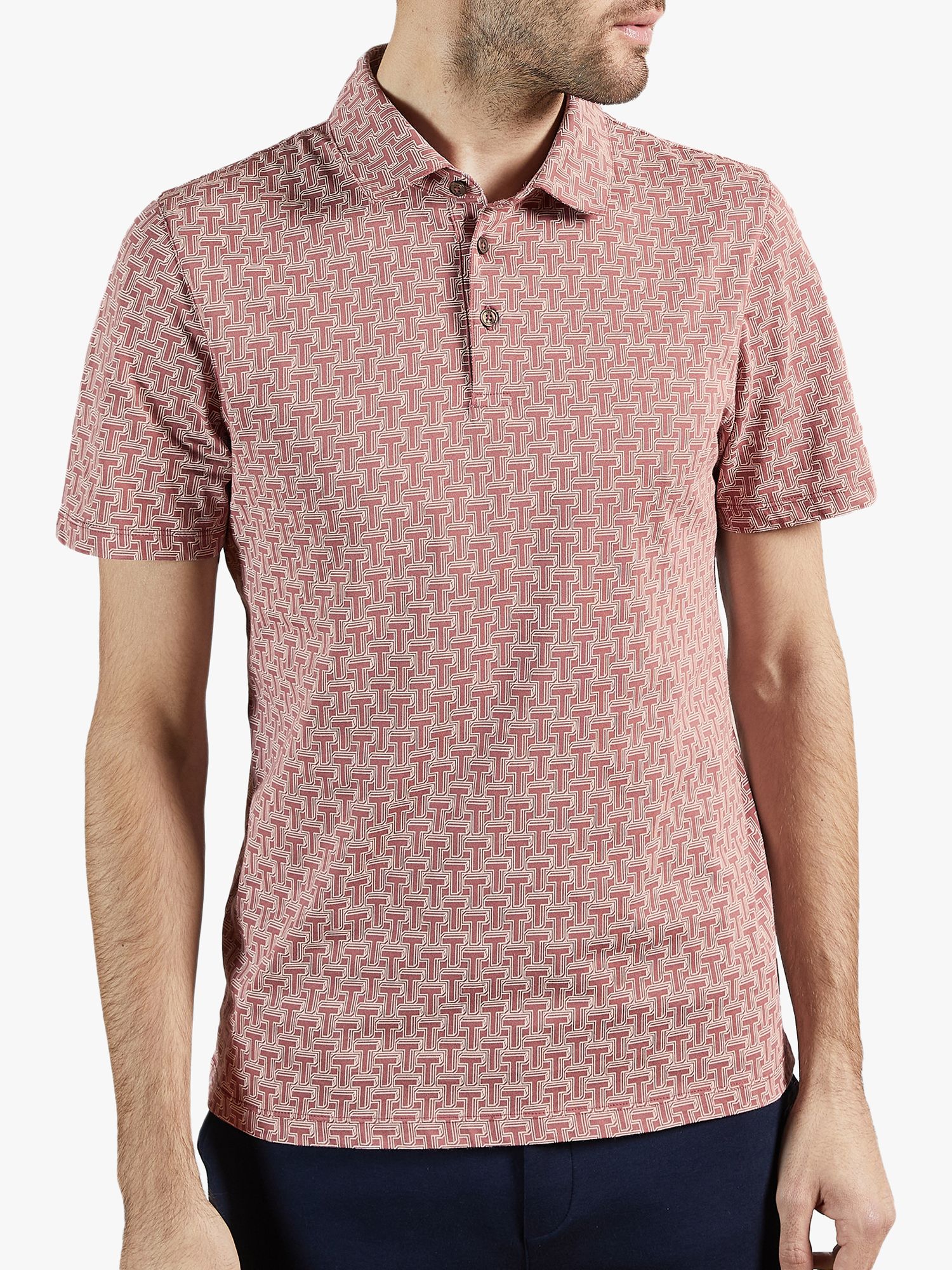 Ted Baker Tdawg Geo Print Polo Shirt