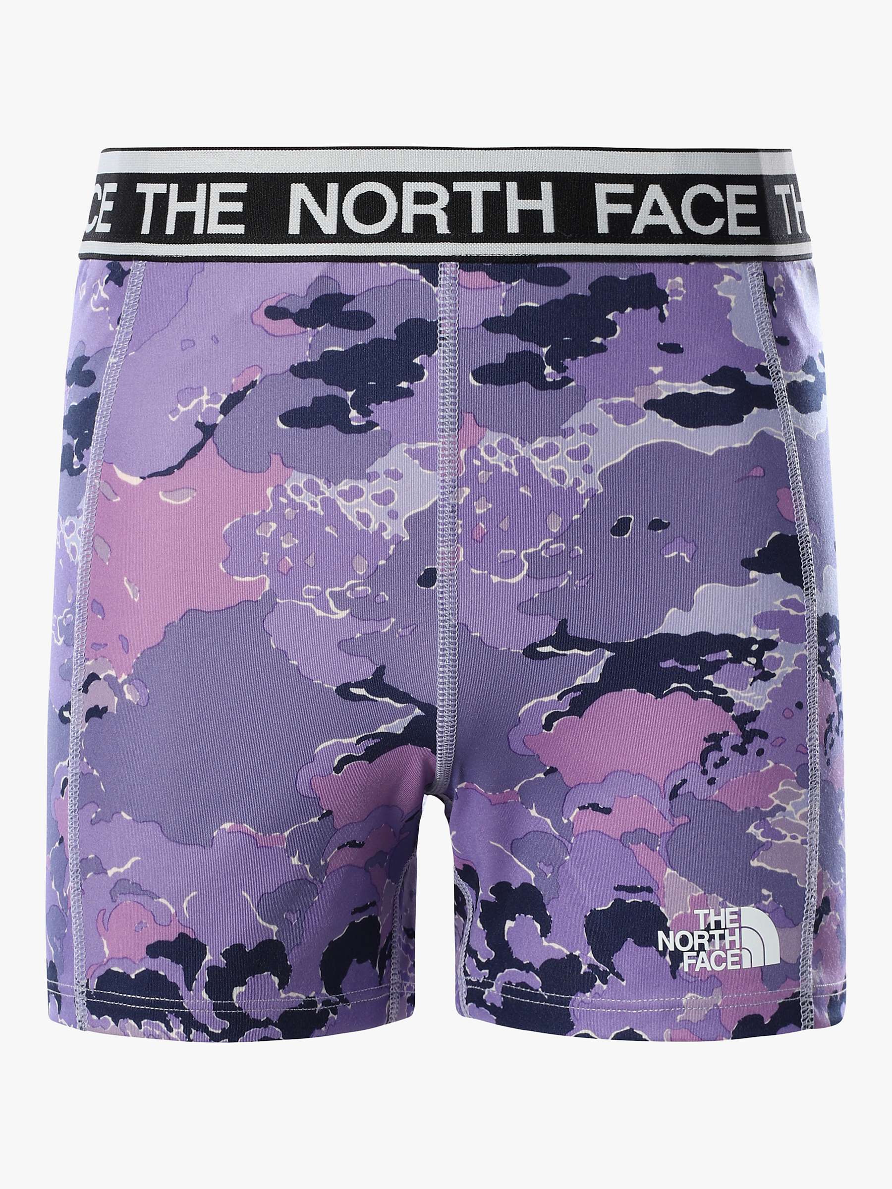 Buy The North Face Kids' Logo Camo Bike Shorts, Lavender Online at johnlewis.com