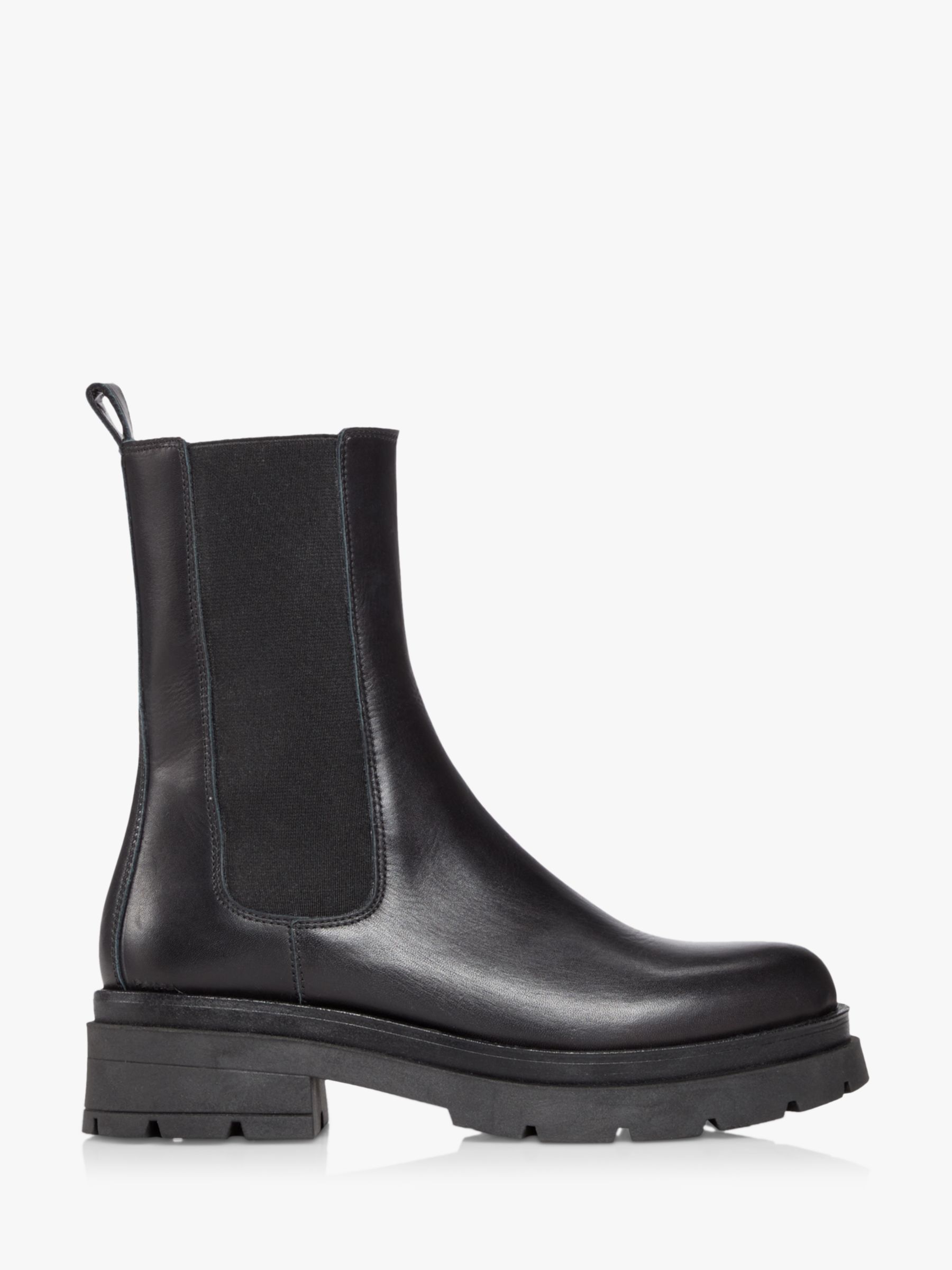 Dune Palms Leather Chelsea Boots, Black at John Lewis & Partners