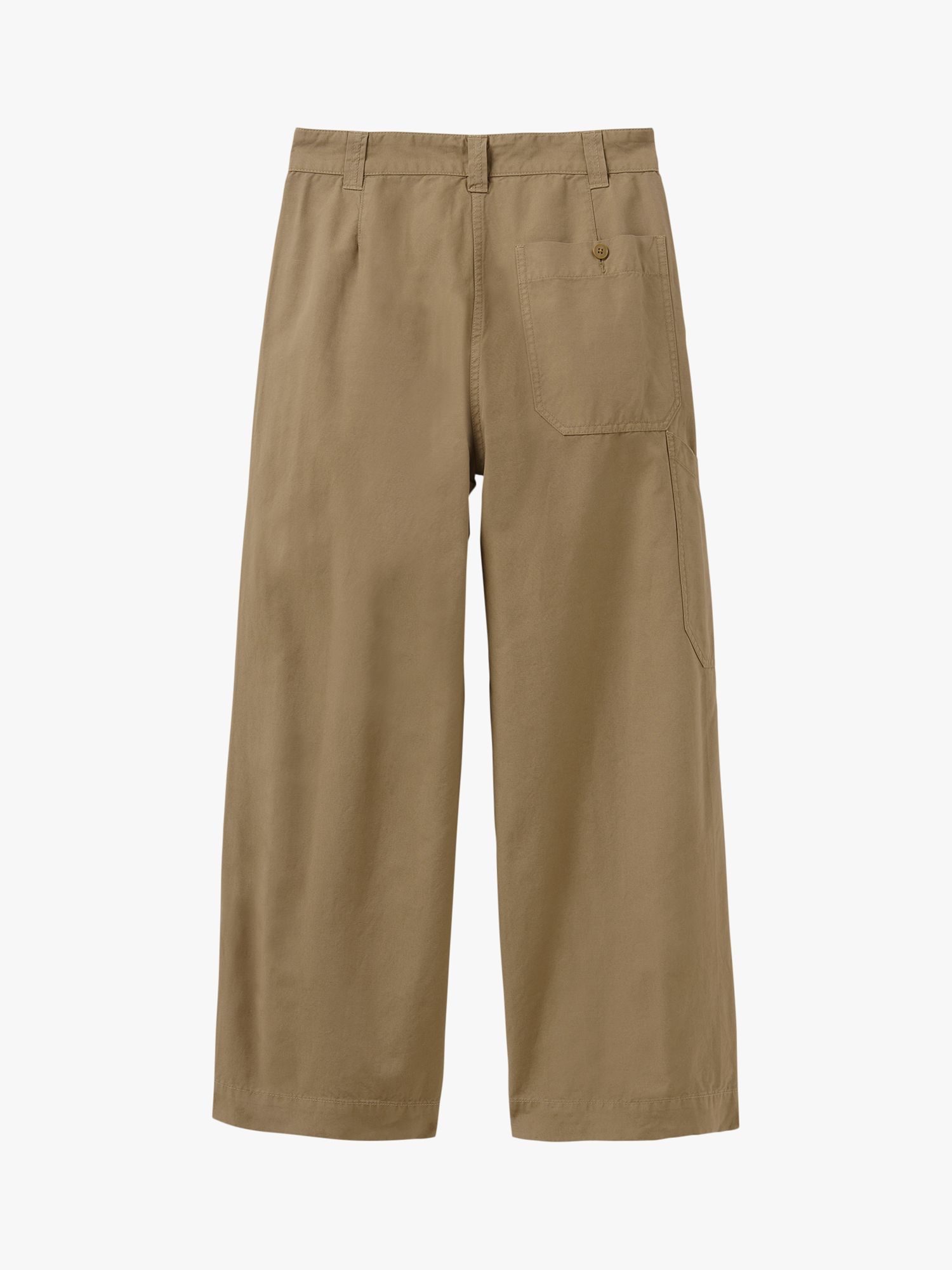 Toast Cotton Linen Canvas Trousers, Taupe at John Lewis & Partners