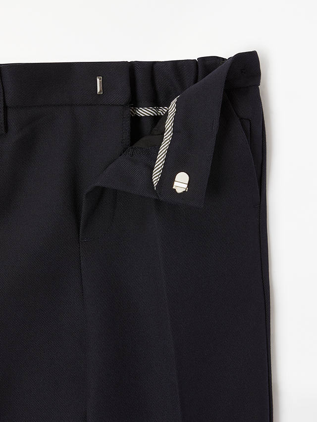 John Lewis Boys' Adjustable Waist Slim Fit School Trousers, Navy