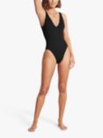 Seafolly Sea Dive Deep V-Neck One Piece Swimsuit