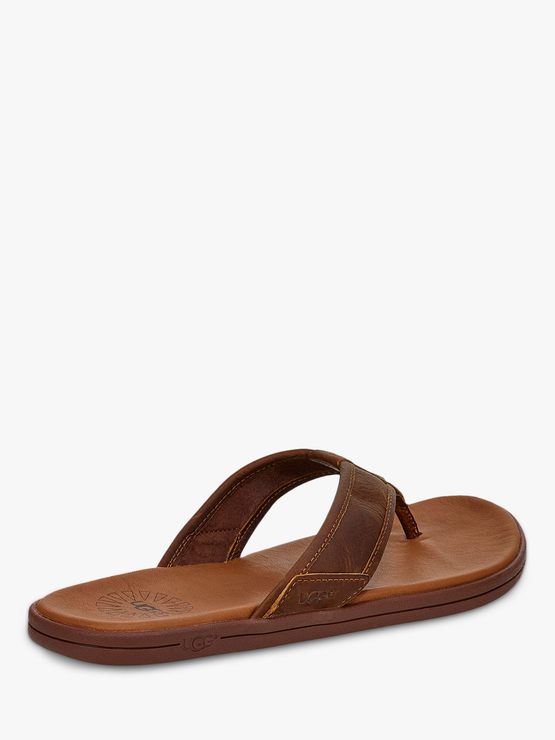 UGG Seaside Leather Flip Flops, Tan, 7