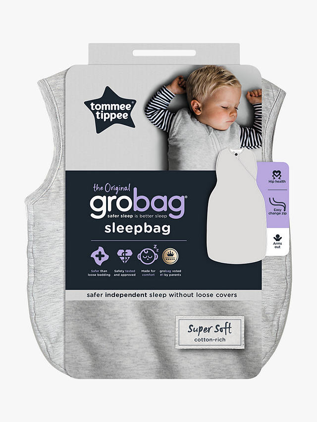 Tommee Tippee The Original Grobag Stage 3 Sleeping Bag, 1 Tog, Grey, 6-18 months