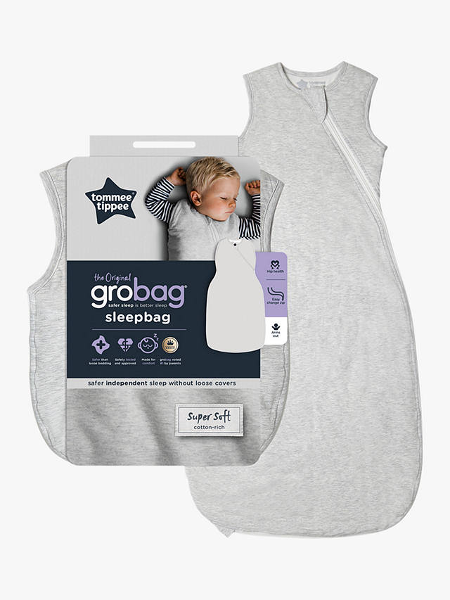 Tommee Tippee The Original Grobag Stage 3 Sleeping Bag, 1 Tog, Grey, 6-18 months