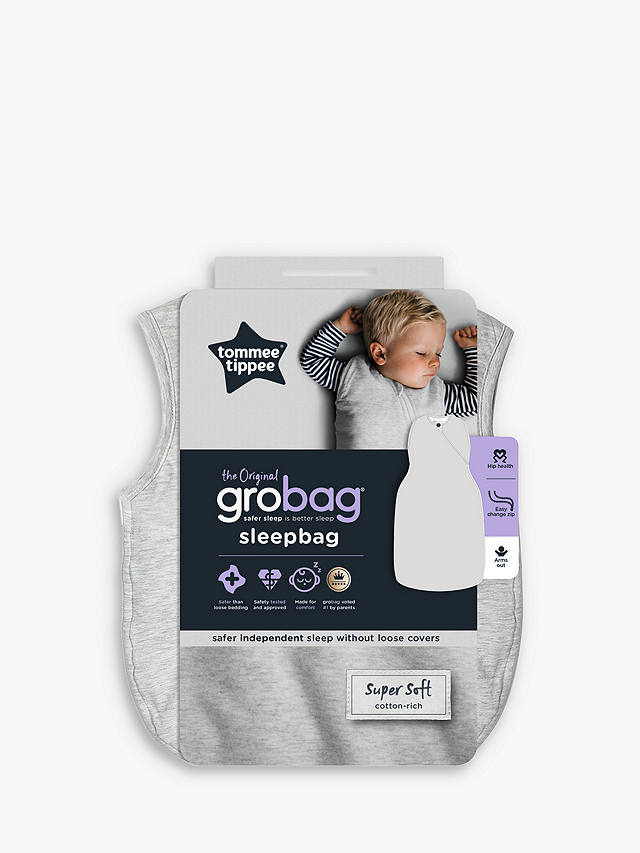 Tommee Tippee The Original Grobag Stage 3 Sleeping Bag, 0.2 Tog, Grey, 6-18 months