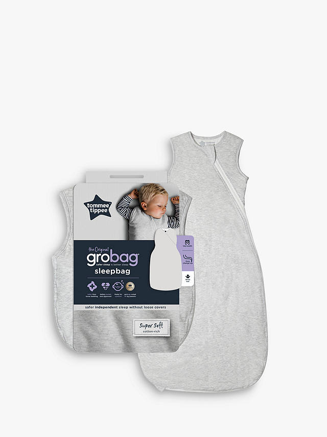 Tommee Tippee The Original Grobag Stage 3 Sleeping Bag, 0.2 Tog, Grey, 6-18 months