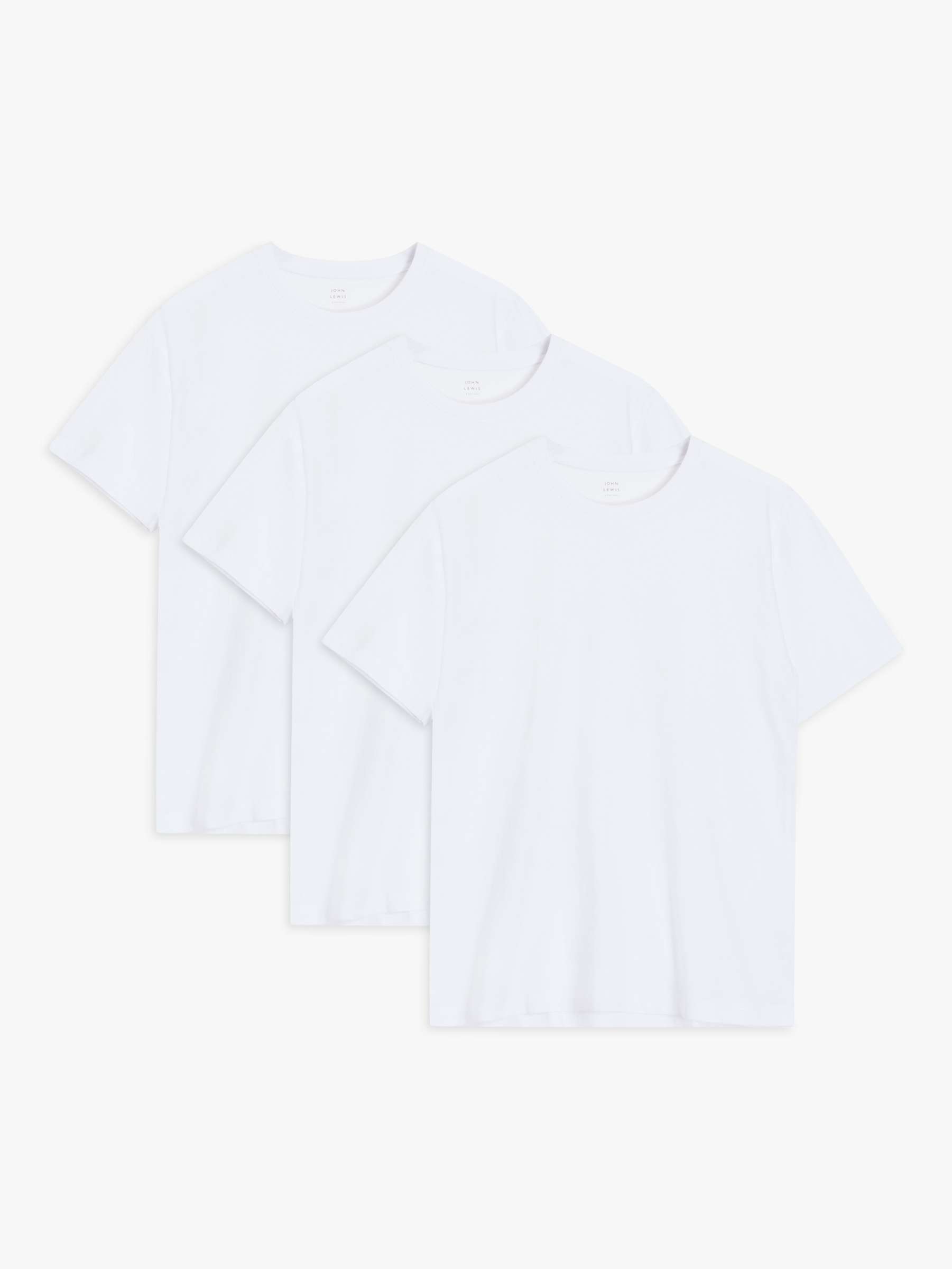 Buy John Lewis Cotton T-Shirt, Pack of 3 Online at johnlewis.com