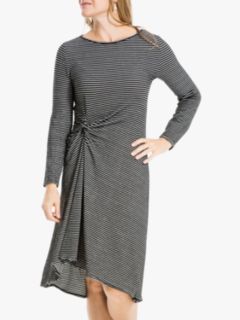 Max Studio Asymmetric Hem Stripe Dress, Multi, S