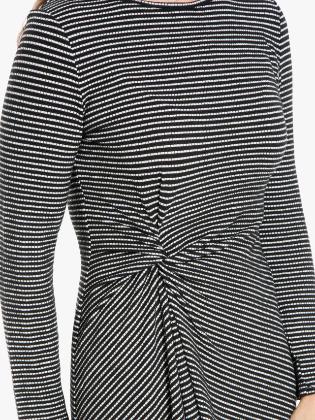Max Studio Asymmetric Hem Stripe Dress, Multi, S