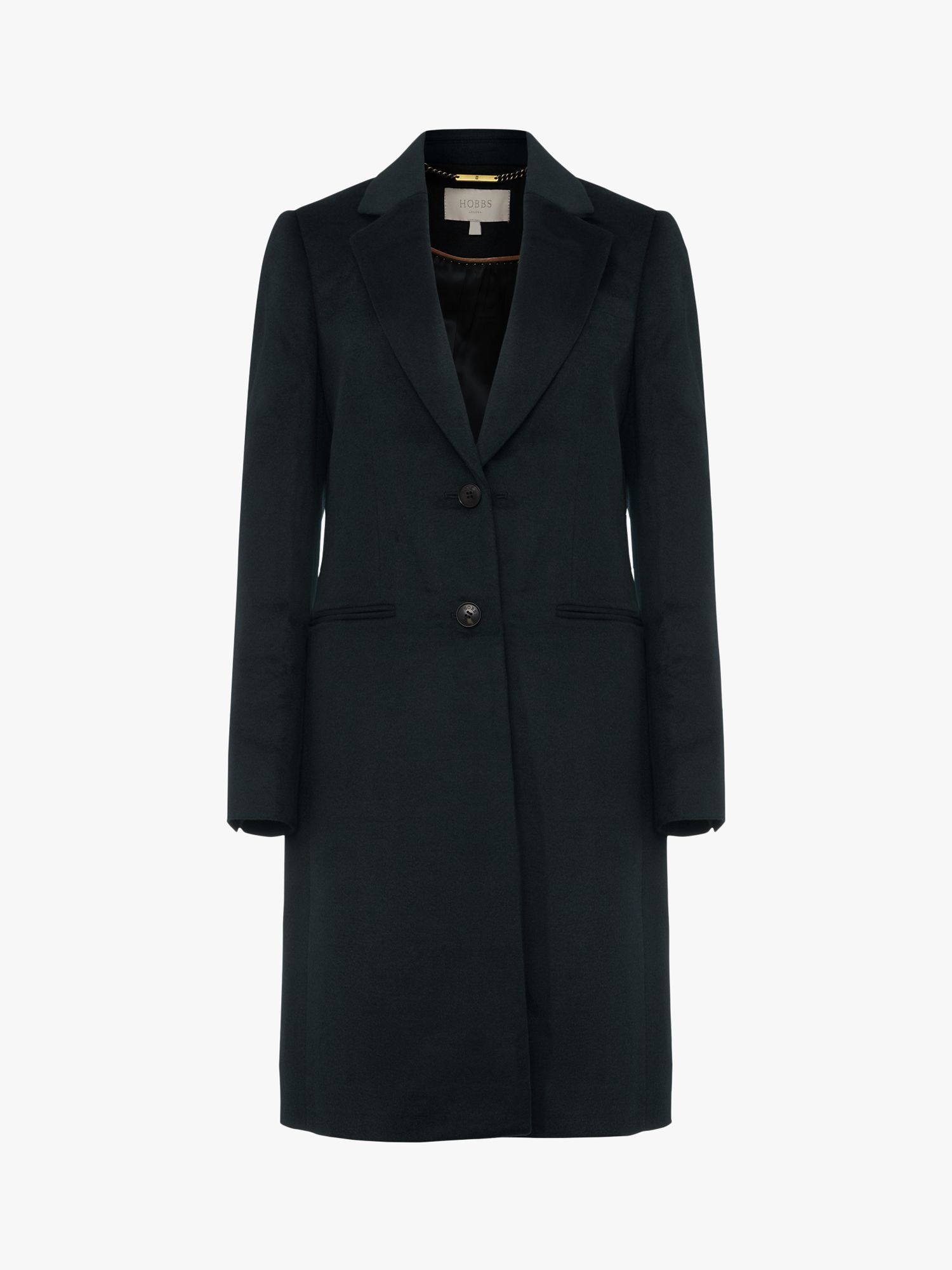 Hobbs Tilda Longline Wool Coat, Dark Green at John Lewis & Partners