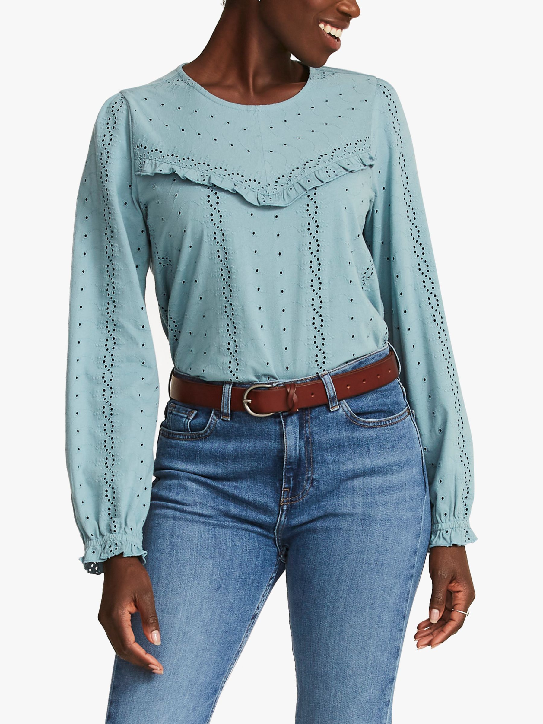 duck egg blue blouse