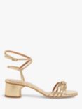 AND/OR Ivy Leather Snake Print Strappy Sandals, Gold