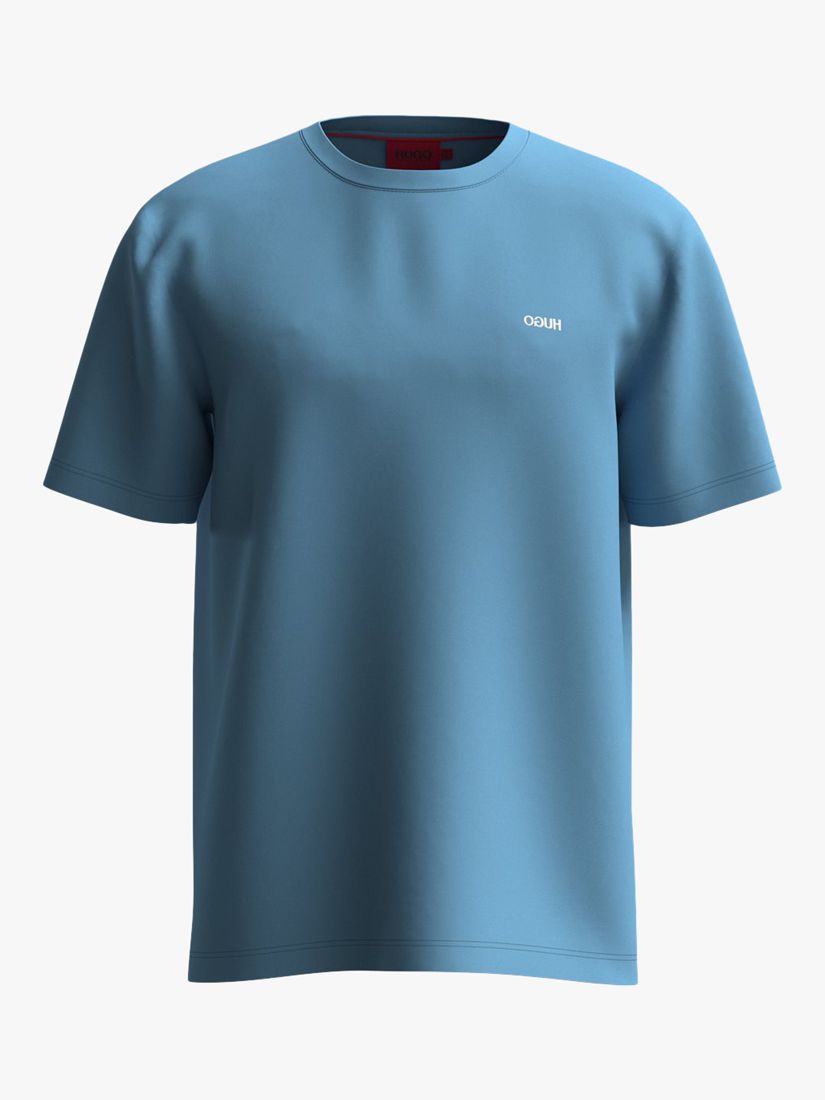 HUGO BOSS Embroidered Logo T-Shirt, Medium Blue