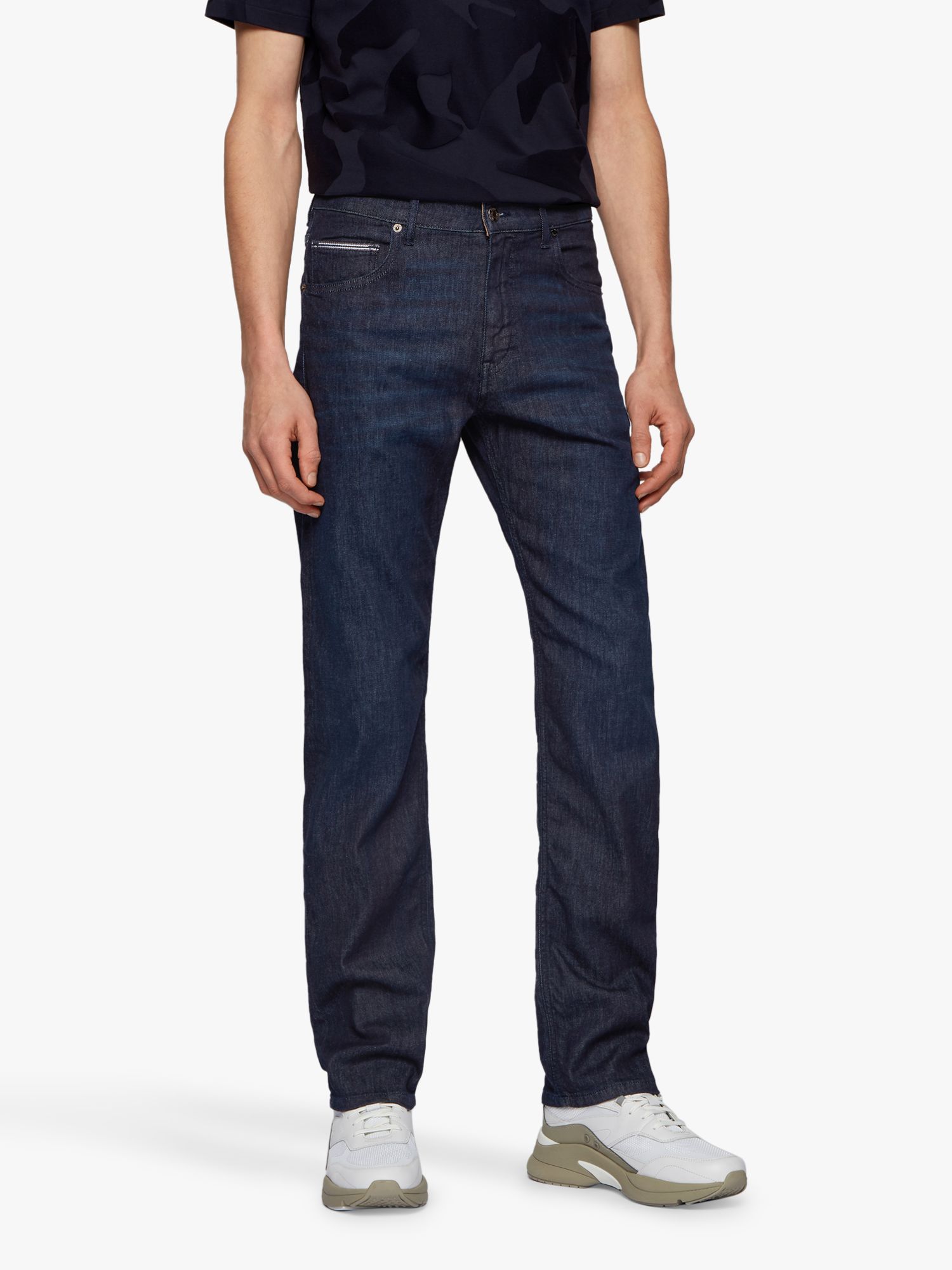BOSS Albany Straight Fit Jeans, Navy
