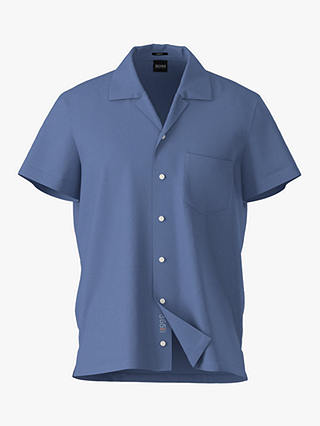 BOSS Rhythm Linen Cutaway Collar Shirt, Open Blue