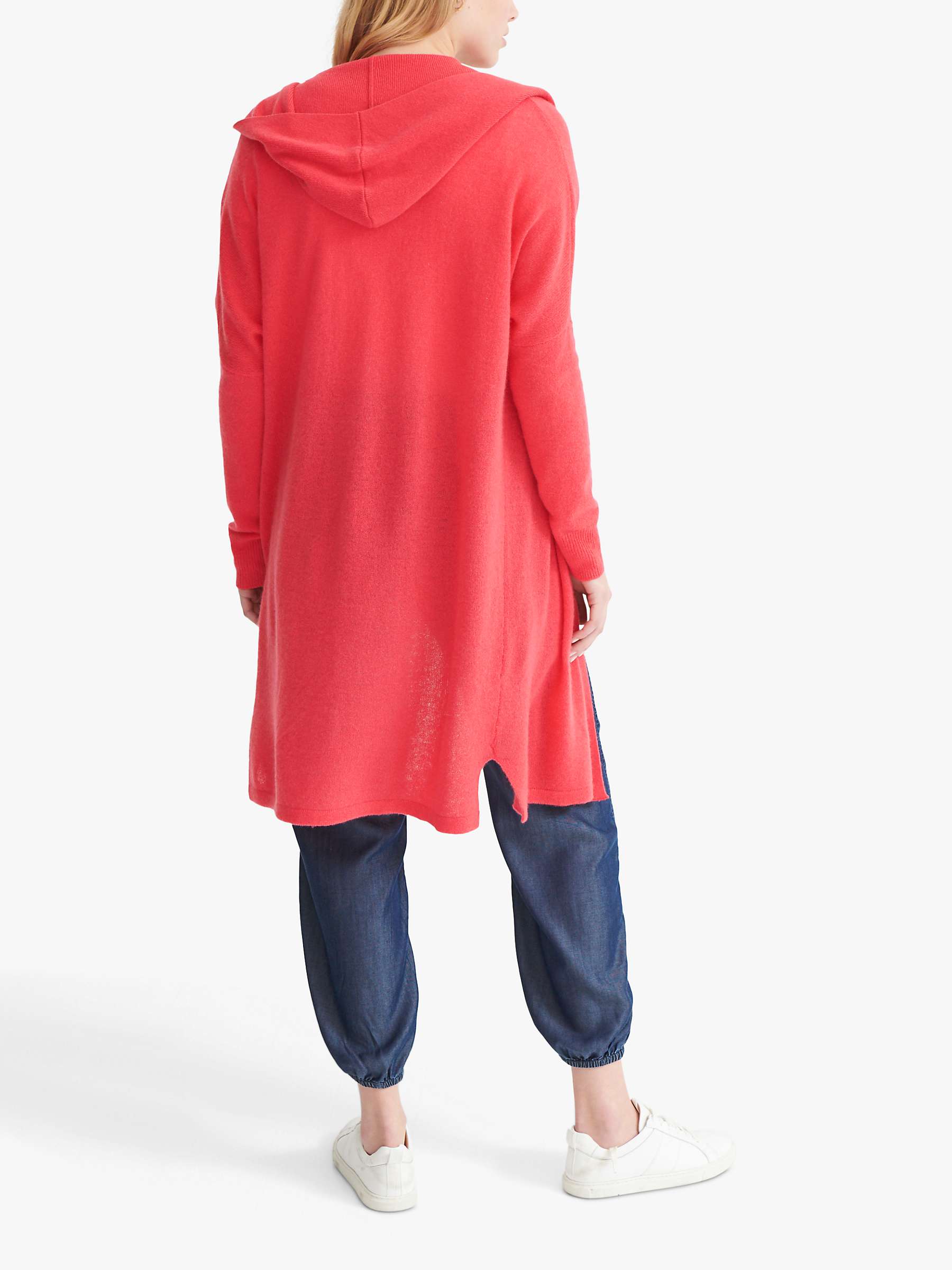 Buy NRBY Suzie Cashmere Hooded Cardigan Coat, Coral Online at johnlewis.com