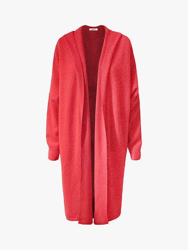 NRBY Suzie Cashmere Hooded Cardigan Coat, Coral
