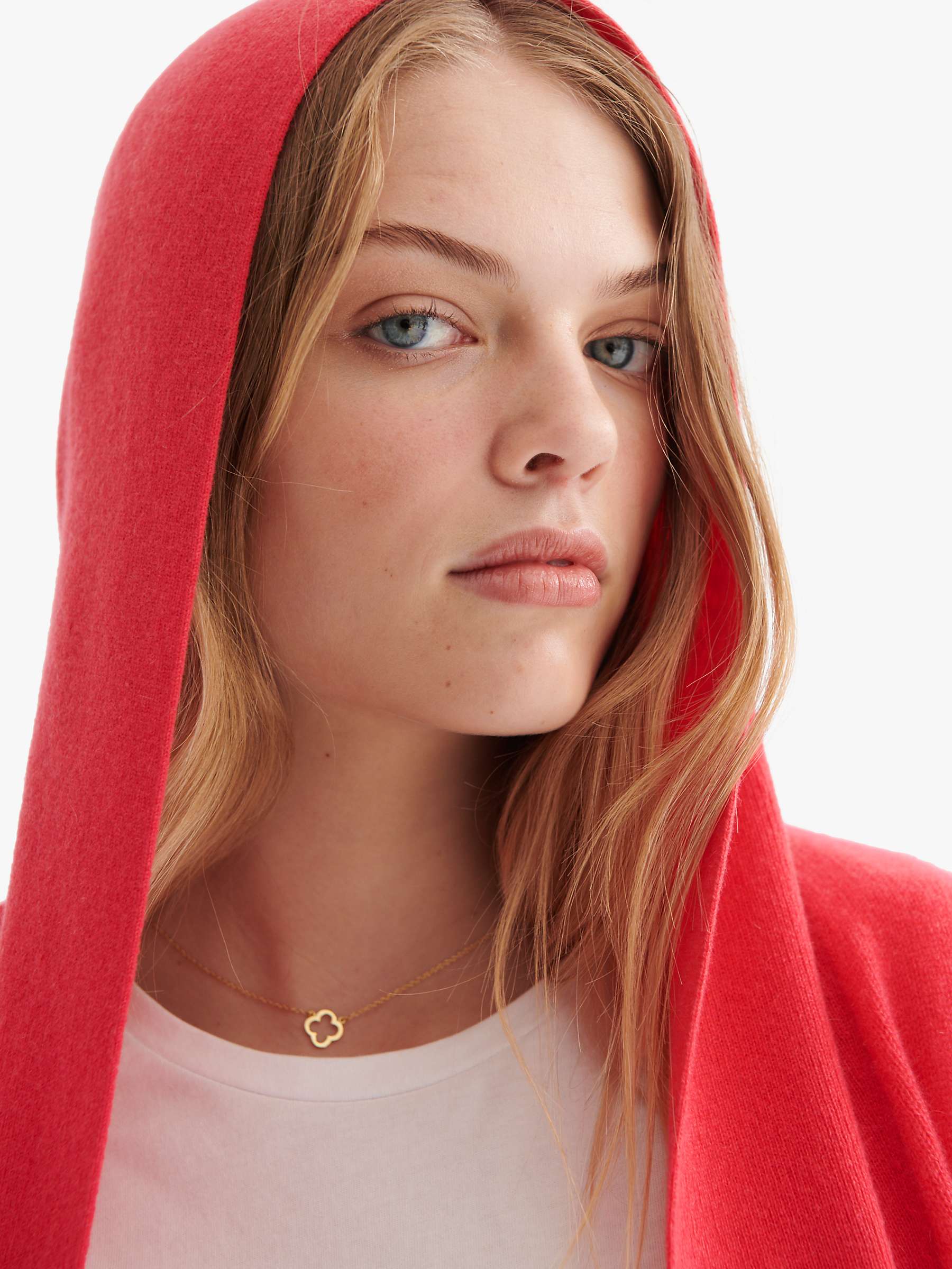 Buy NRBY Suzie Cashmere Hooded Cardigan Coat, Coral Online at johnlewis.com