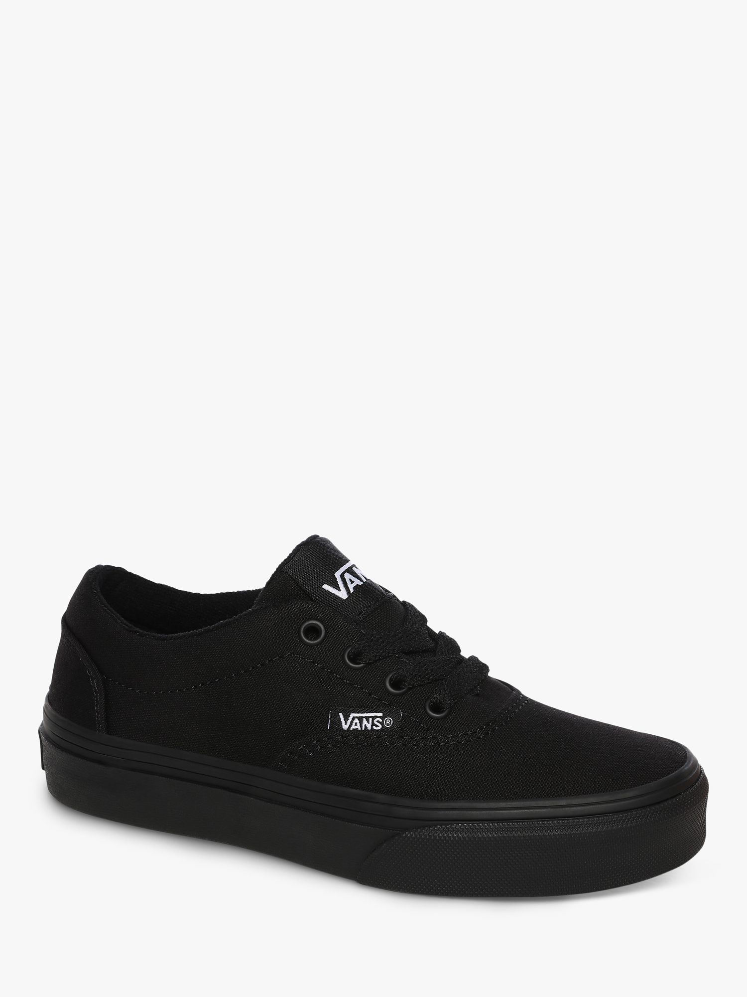 Vans Children's Doheny Canvas Lace Up Trainers, Black