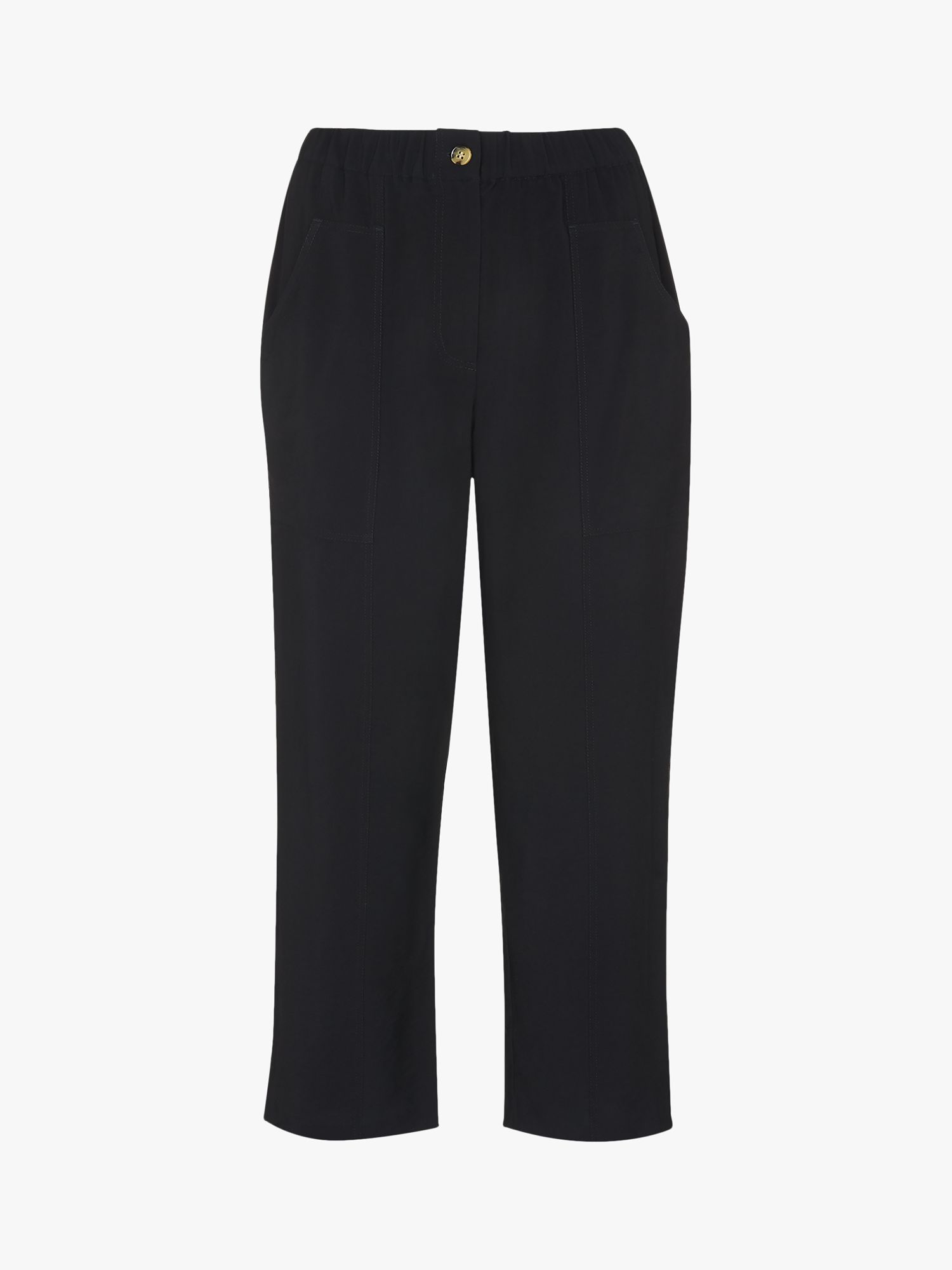 Whistles Easy Casual Trousers, Black at John Lewis & Partners