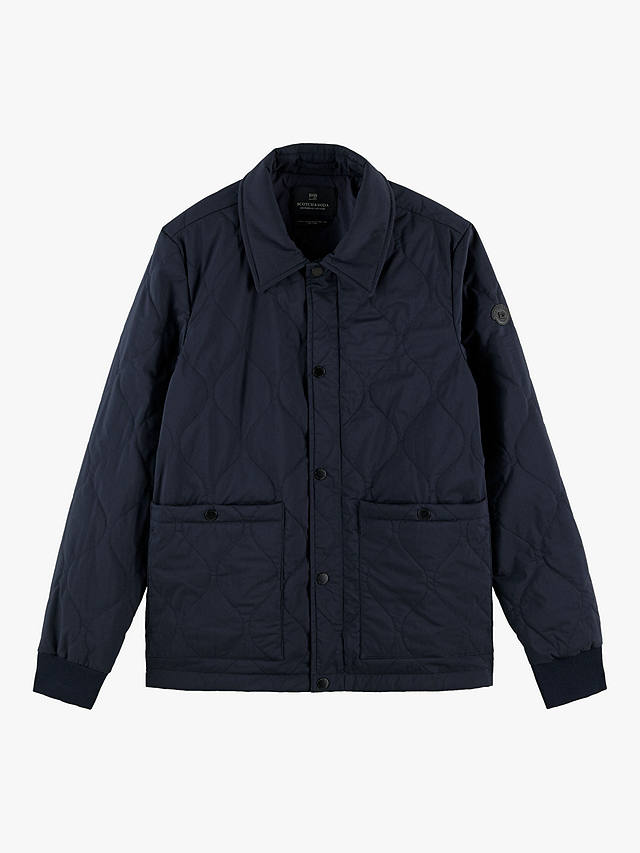 Scotch & Soda Quilted Cotton Blend Jacket, Night at John Lewis & Partners