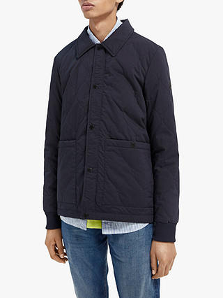 Scotch & Soda Quilted Cotton Blend Jacket, Night