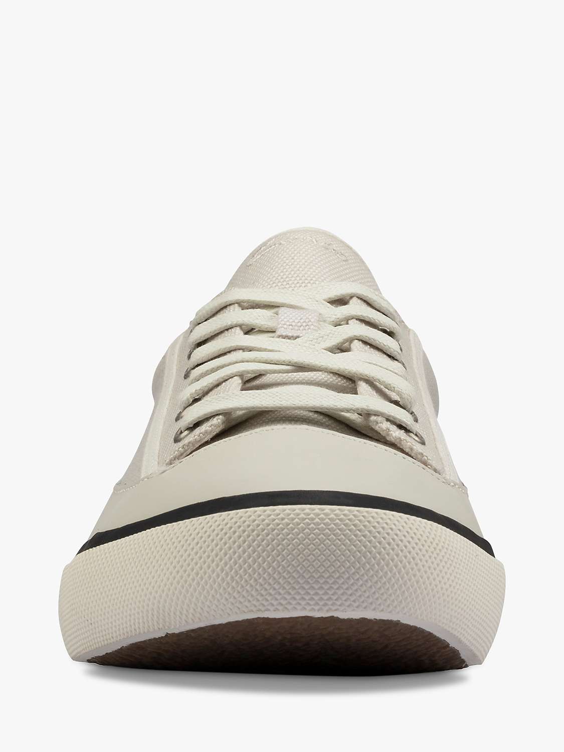Buy Clarks Aceley Lace Canvas Trainers, White Online at johnlewis.com