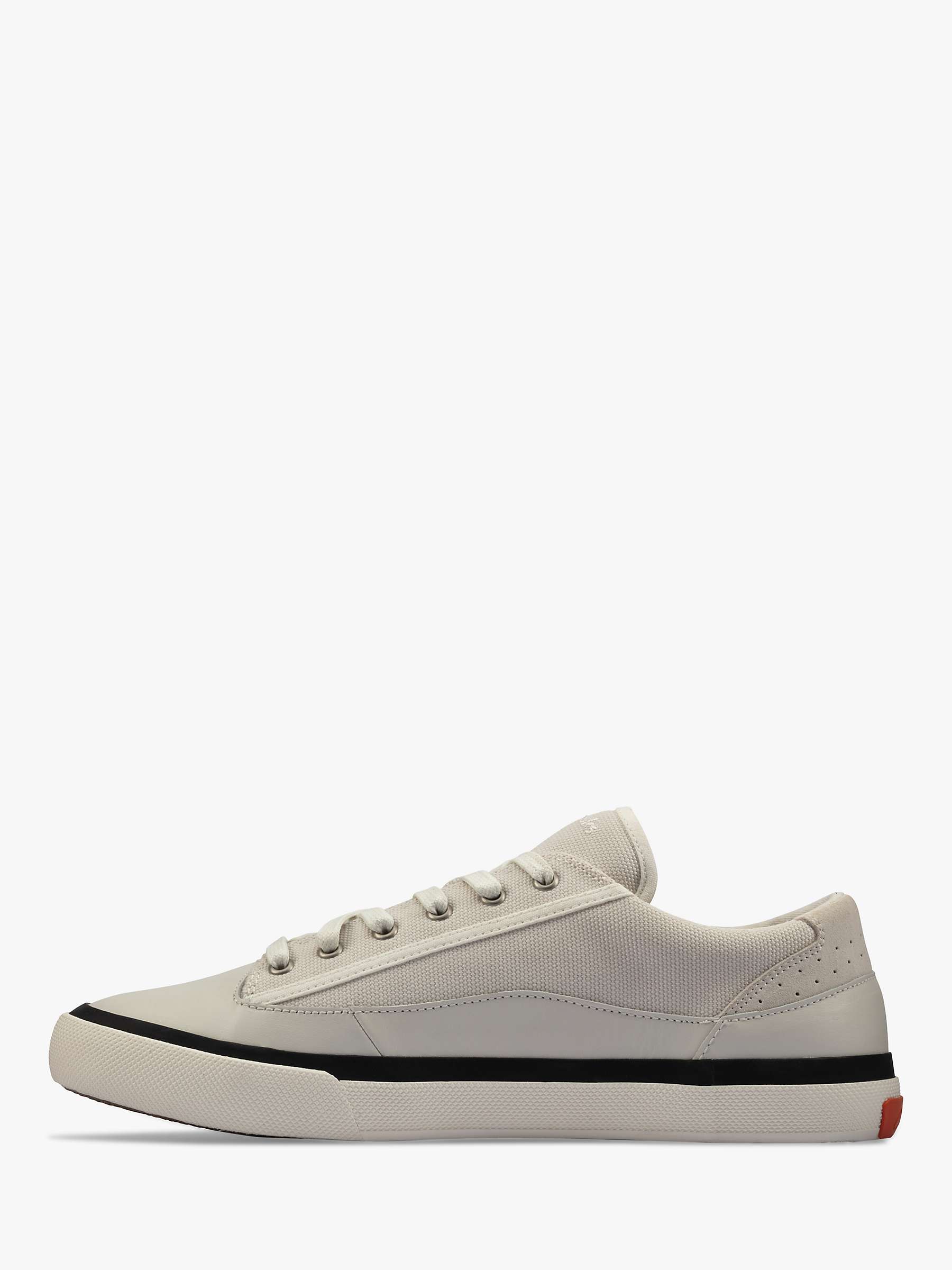 Buy Clarks Aceley Lace Canvas Trainers, White Online at johnlewis.com
