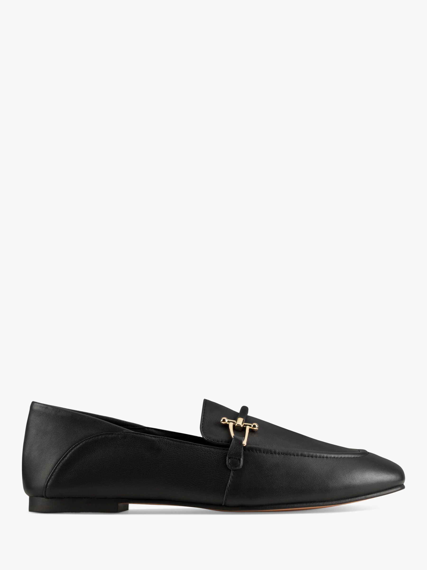 Clarks Pure 2 Leather Loafers, Black at John Lewis & Partners