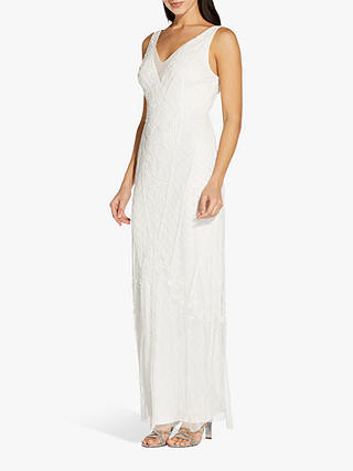 Adrianna Papell Beaded Embellished Dress, Ivory